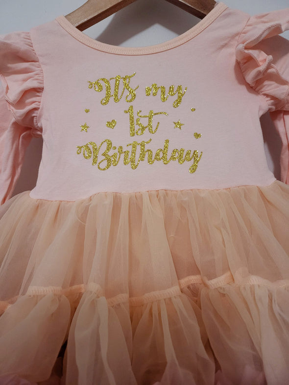Rona customised first and second birthday tutu dress with personalised names