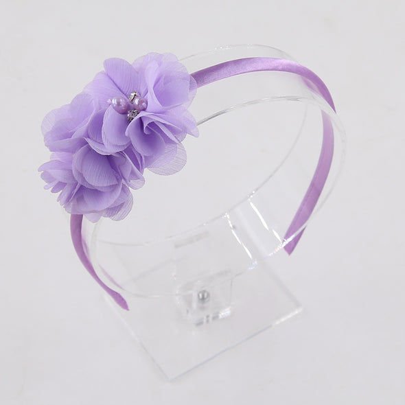 Mandy two Chiffon flowers acrylic headband