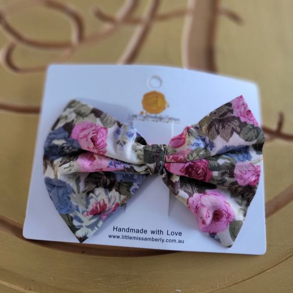 Esther floral bow clips