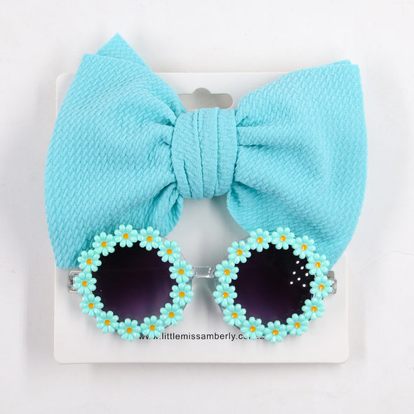 Floral blue sunnies set