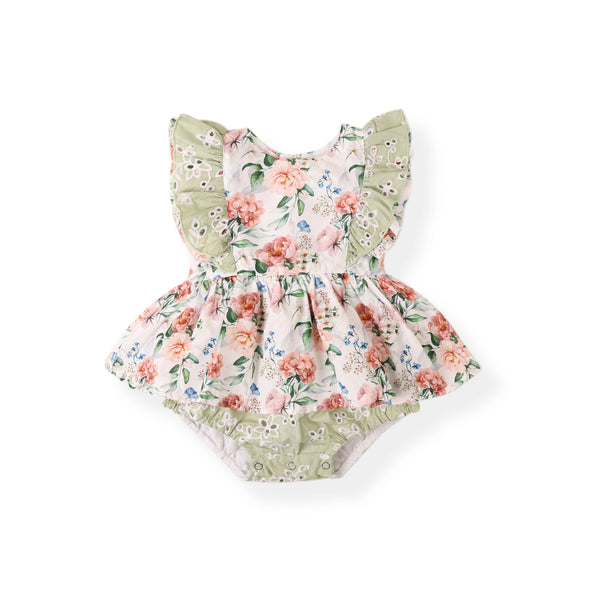 Paisley floral romper/dress