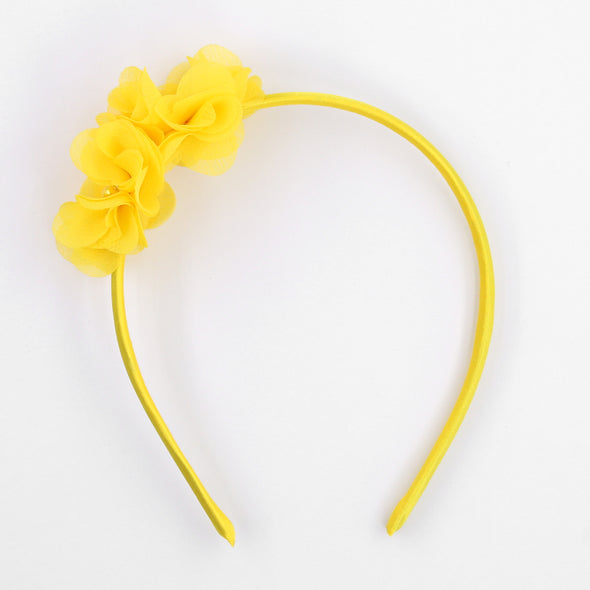 Mandy two Chiffon flowers acrylic headband