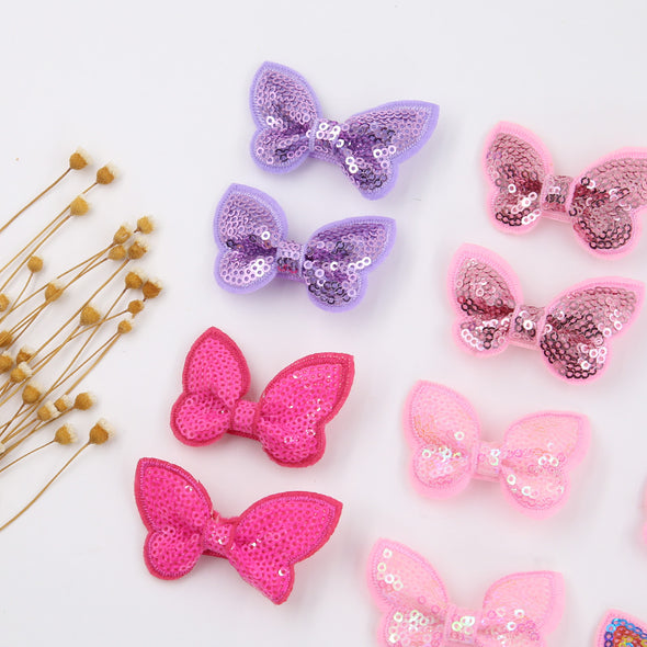 Butterfly sequin clips