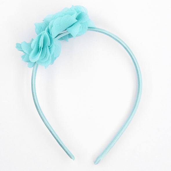 Mandy two Chiffon flowers acrylic headband