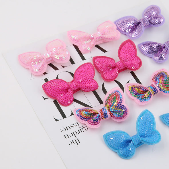 Butterfly sequin clips