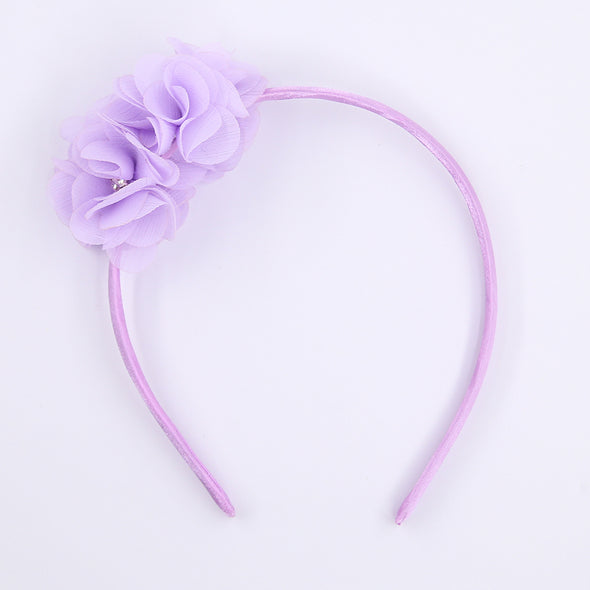 Mandy two Chiffon flowers acrylic headband