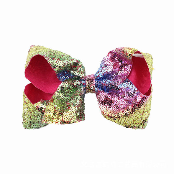 Salina 6 inches sequin bow clips
