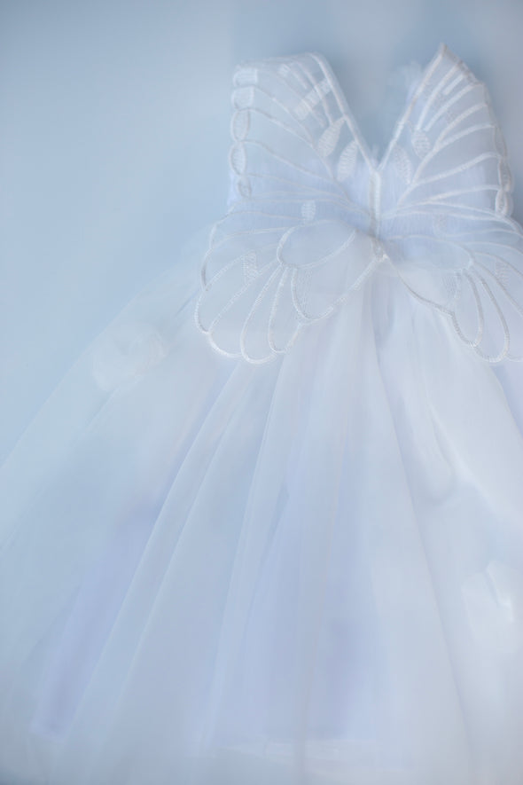 Lulu butterfly dress white