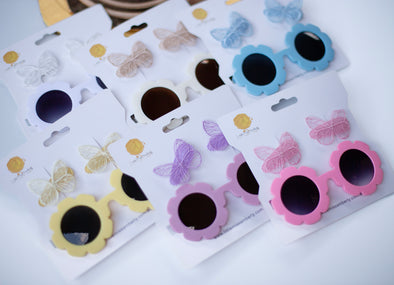 Daisy butterfly sunglasses set