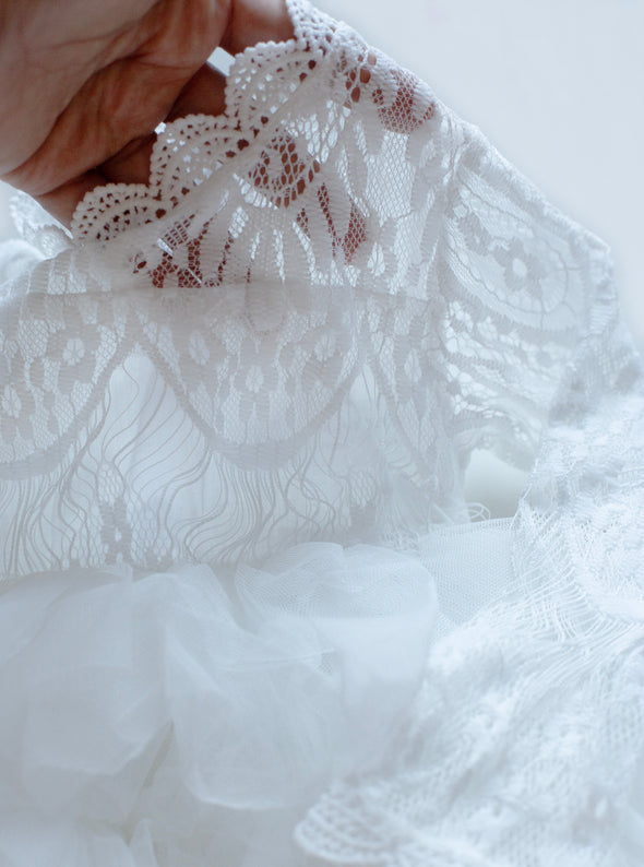 Kayla long sleeve lace white dress