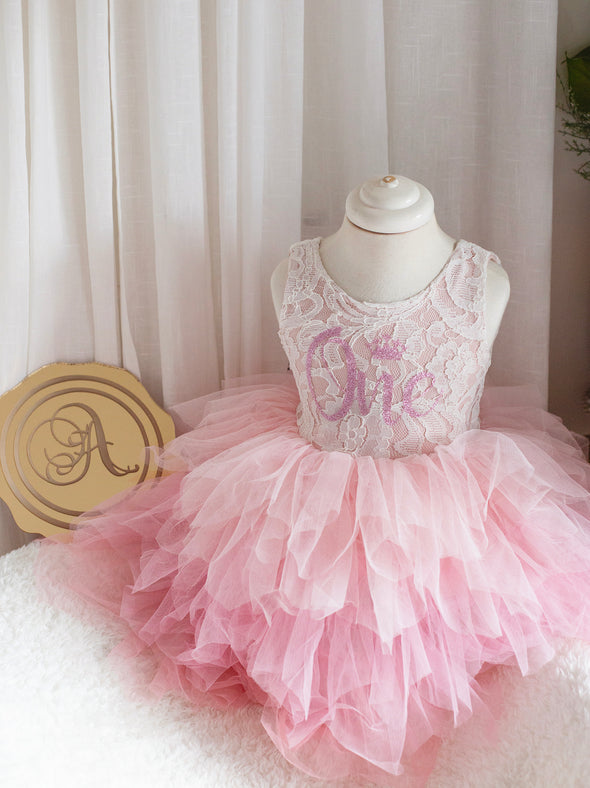 Personalised Nicolina pink tutu dress
