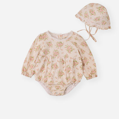 Phoebe floral bonnet set