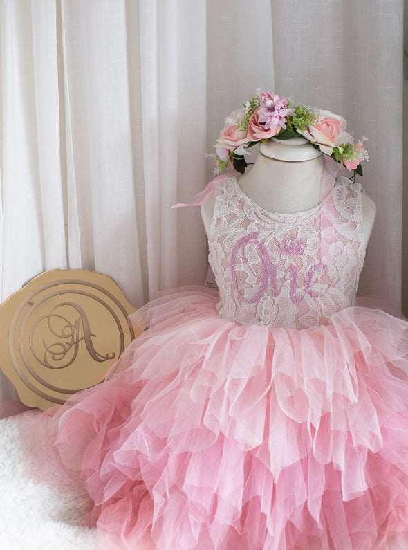 Personalised Nicolina pink tutu dress