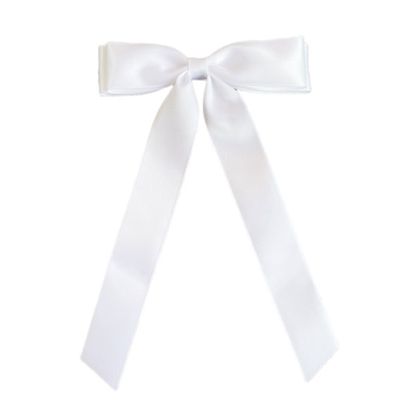 Melina long tailed ribbon bow clips