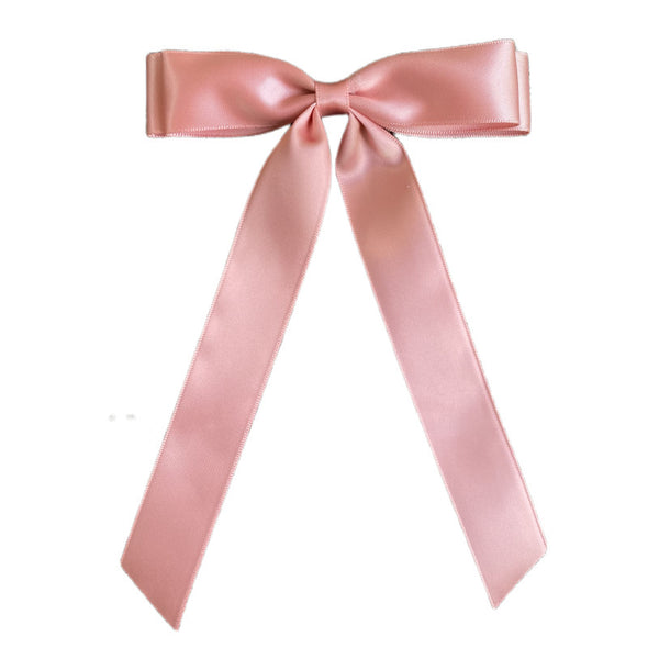 Melina long tailed ribbon bow clips