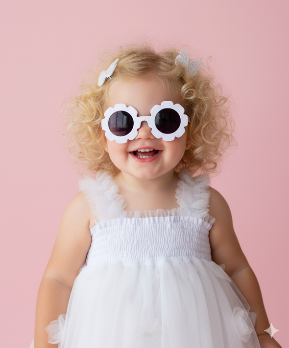 Lulu butterfly dress white