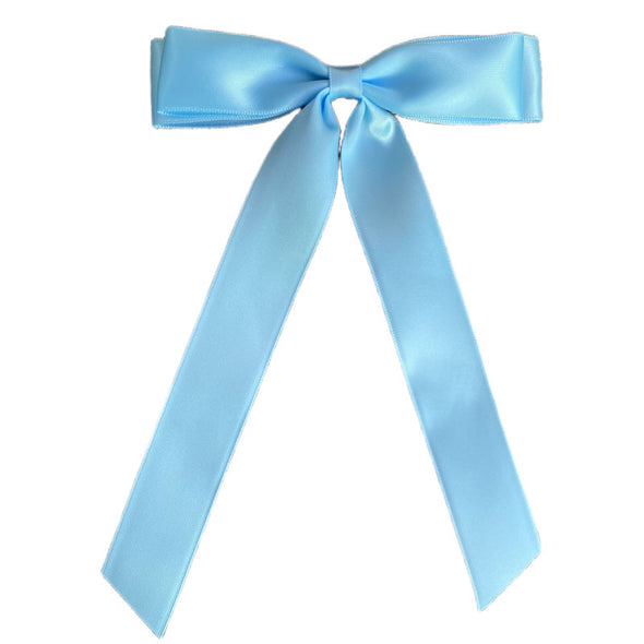 Melina long tailed ribbon bow clips