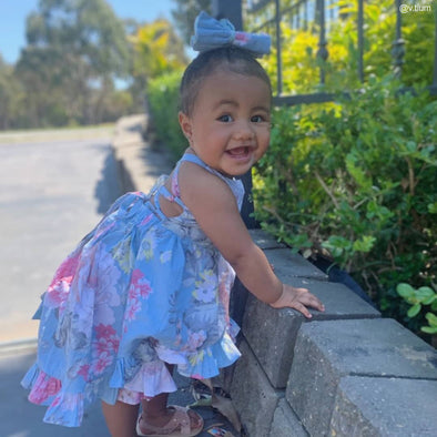 Janine high low floral dress
