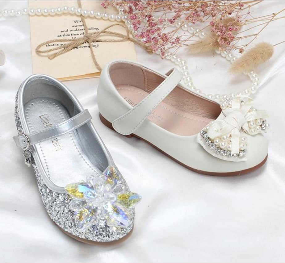 Princess silver glitter shoe Little Miss Amberly