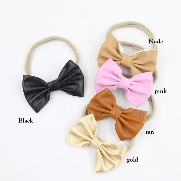 Elsie pu bow headband