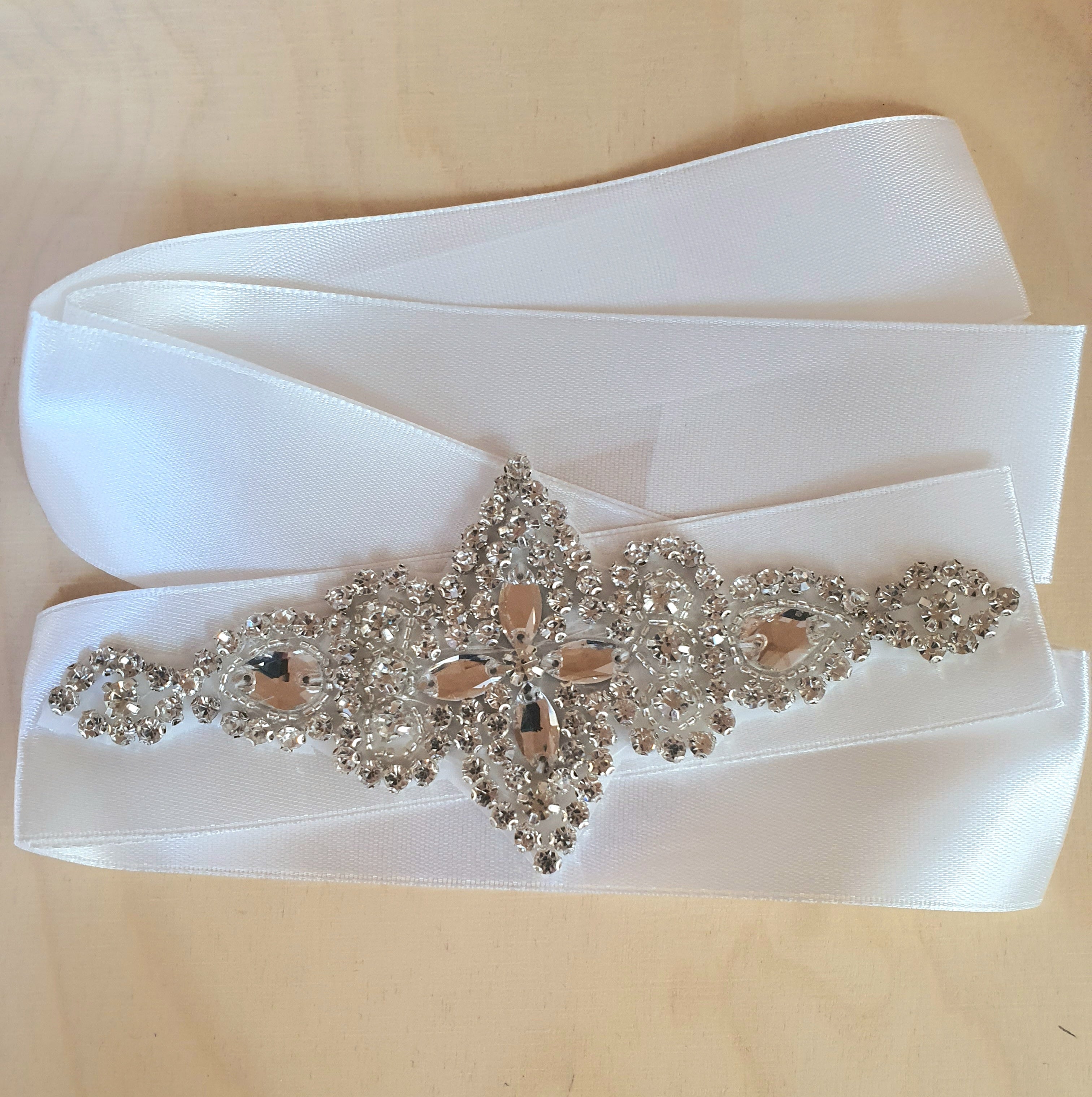 Diamante sash belt for dresses Little Miss Amberly Diamante sash belt for dresses Little Miss Amberly