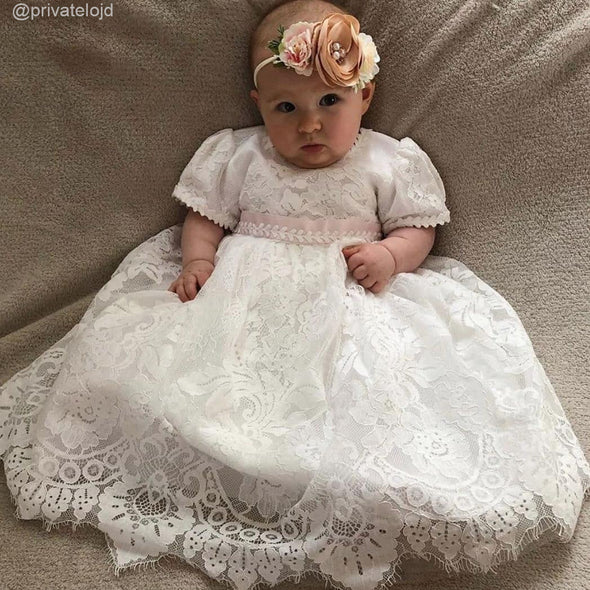 Arielle lace christening gown dress set