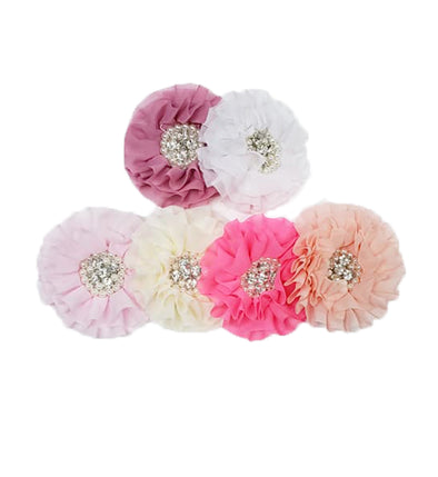 Chiffon flower clips