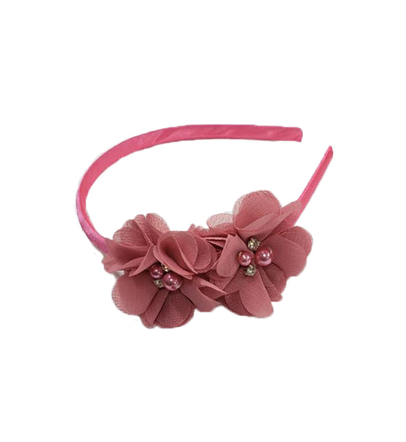 Mandy two Chiffon flowers acrylic headband