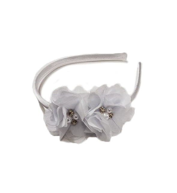 Mandy two Chiffon flowers acrylic headband