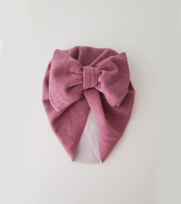 Oversized bow turban