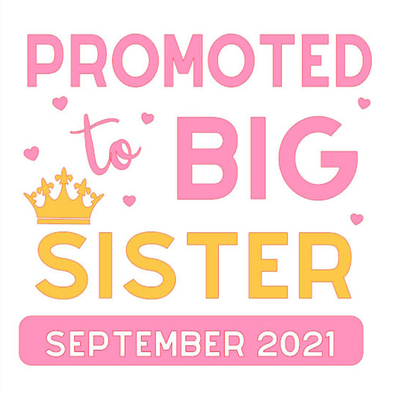 Big sister announcement customised top