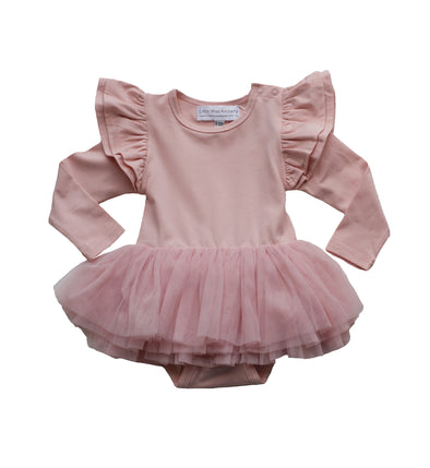 Chloe long sleeve tutu romper