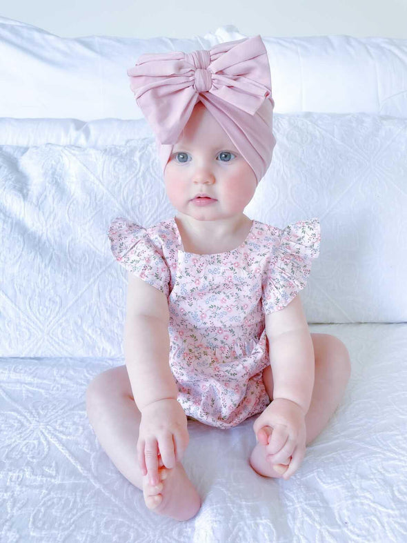double knotted turban dusty pink