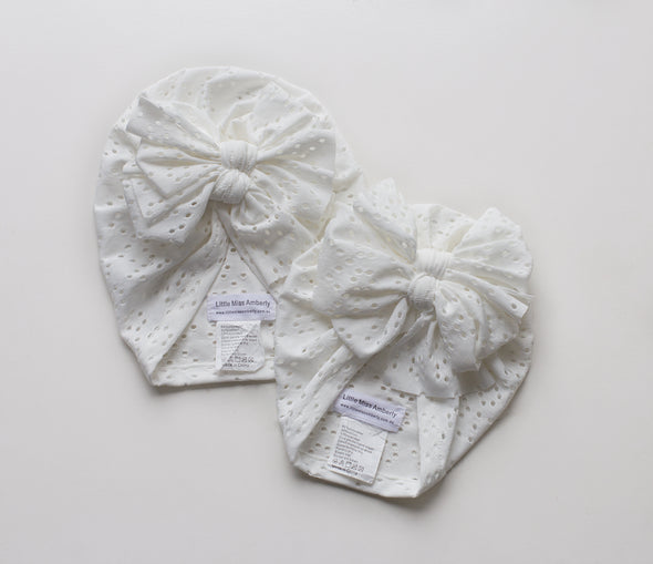 Summer/sprint double knotted turban white