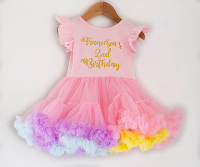 Rona customised first and second birthday tutu dress with personalised names