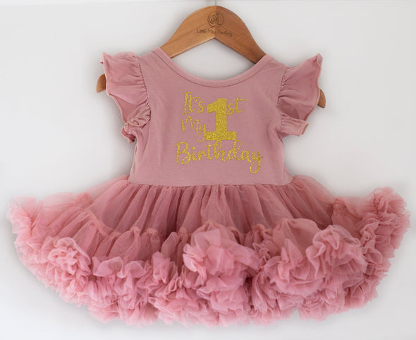 Rona customised first and second birthday tutu dress with personalised names