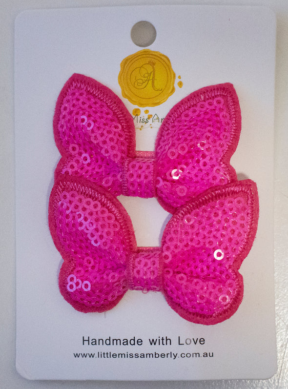 Butterfly sequin clips