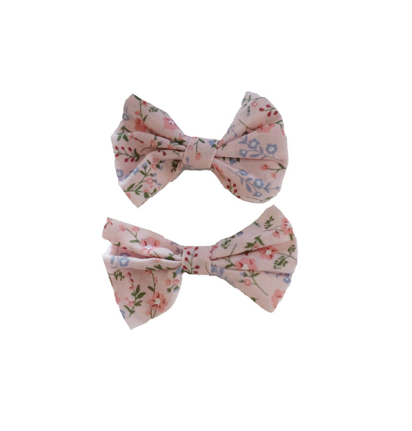 Small bow clips avery floral