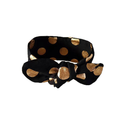 Black and gold headwrap
