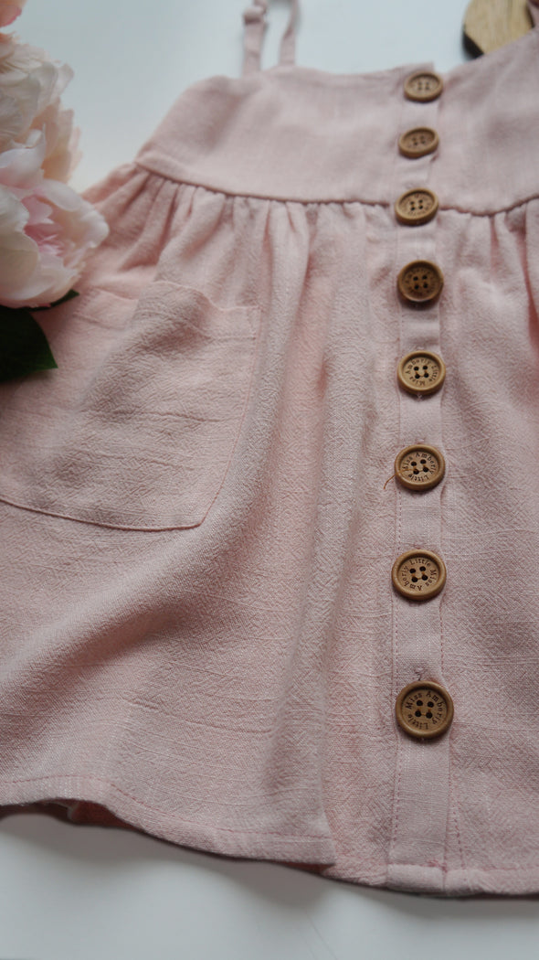 Eva linen cotton button dress