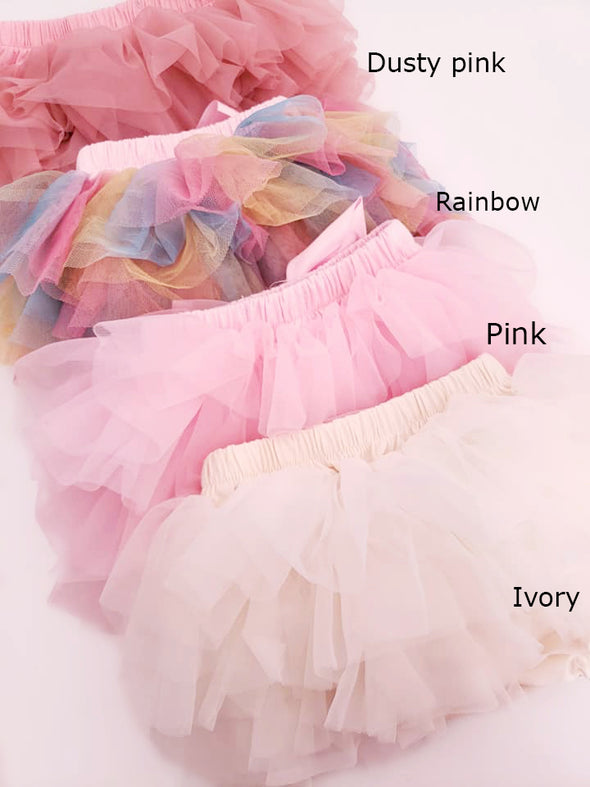 Baby pink tutu nappy cover