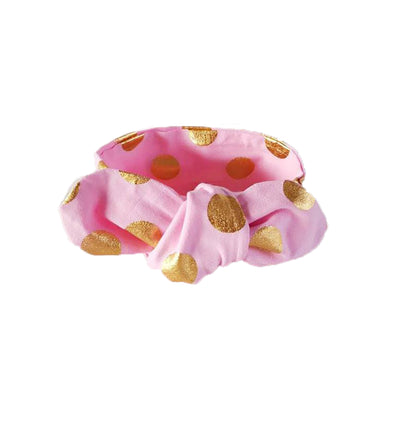 pink and gold headwrap