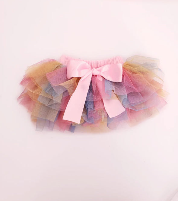 Rainbow tutu nappy cover