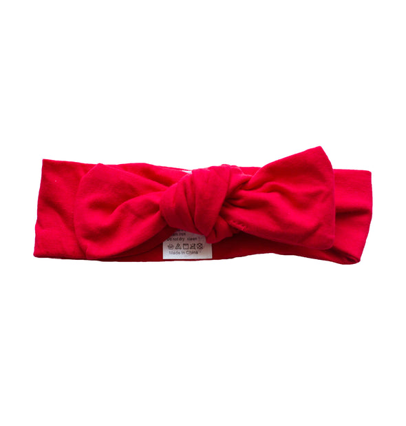 Red flat end headwrap