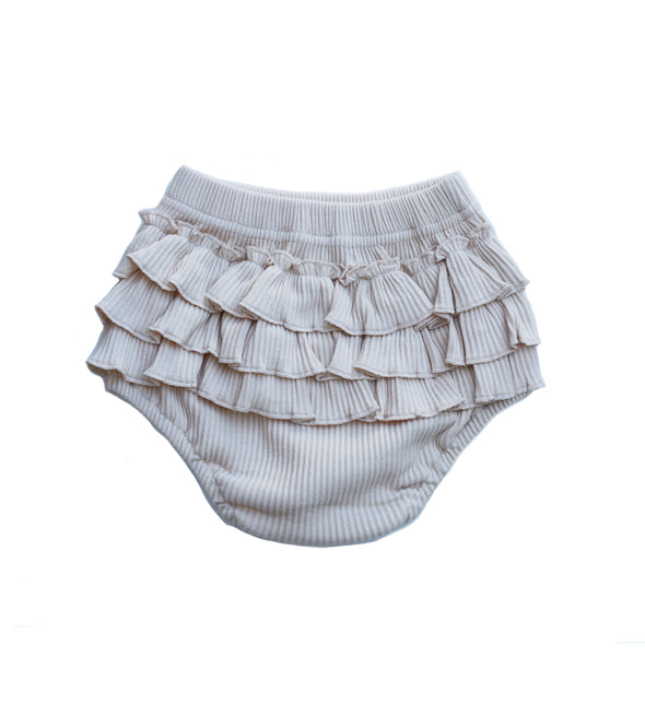Ribbed nappy cover beige