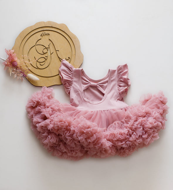 Rona dusty pink petti dress