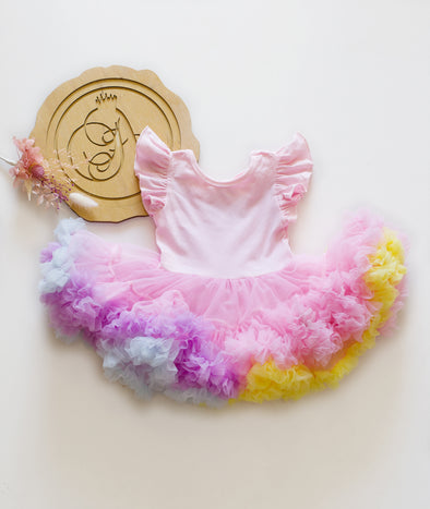 Rona pink rainbow pettidress