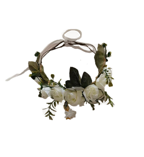 offwhite flower crown wreath